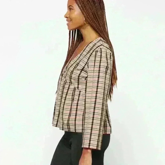 Rails Noella Plaid Empire-Waist Top - Picture 14 of 16